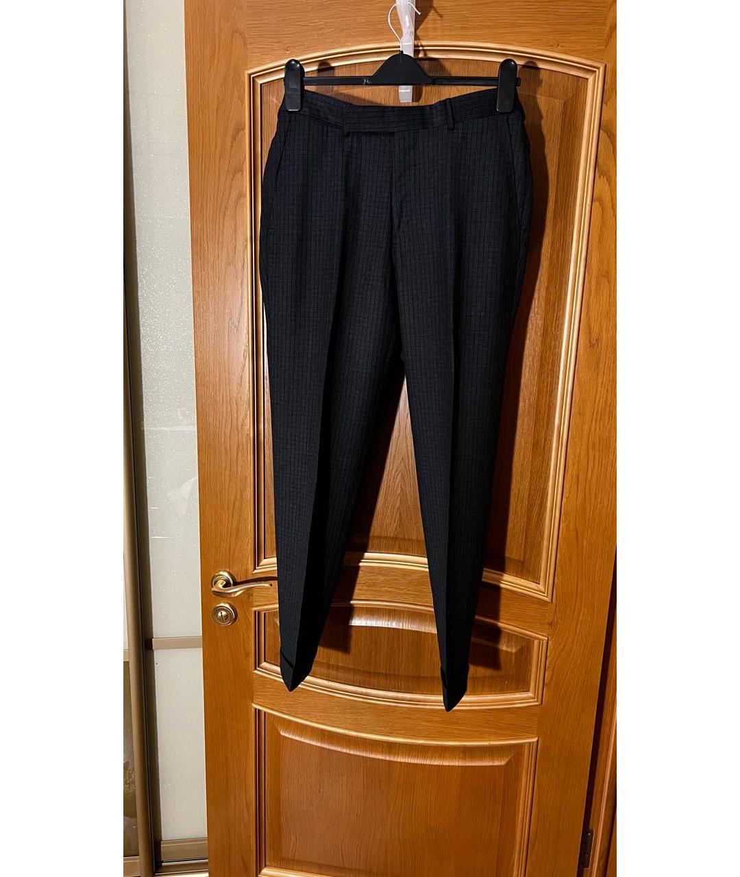 ERMENEGILDO ZEGNA XXX Темно-синие шерстяные классические брюки, фото 9