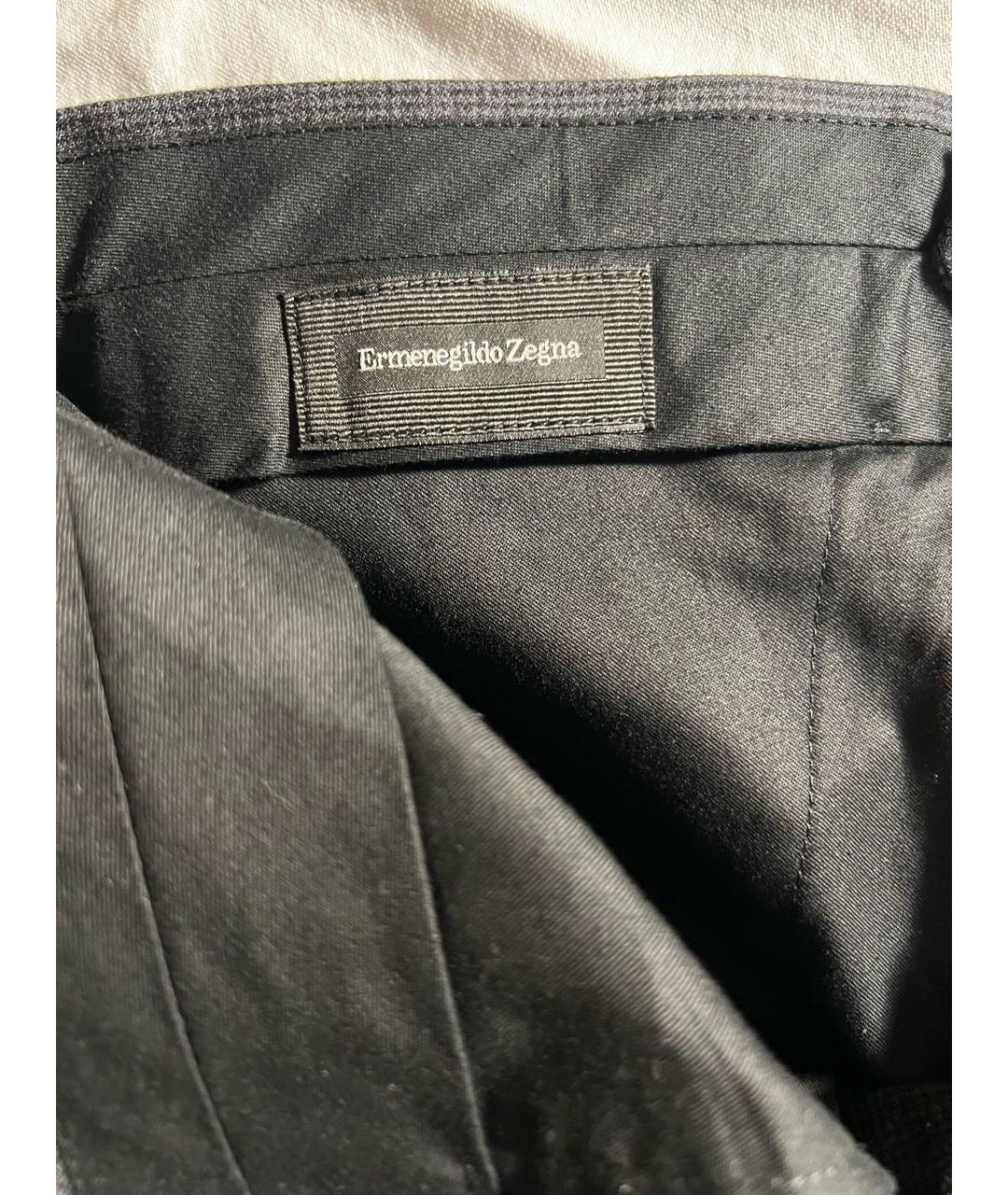 ERMENEGILDO ZEGNA XXX Темно-синие шерстяные классические брюки, фото 8