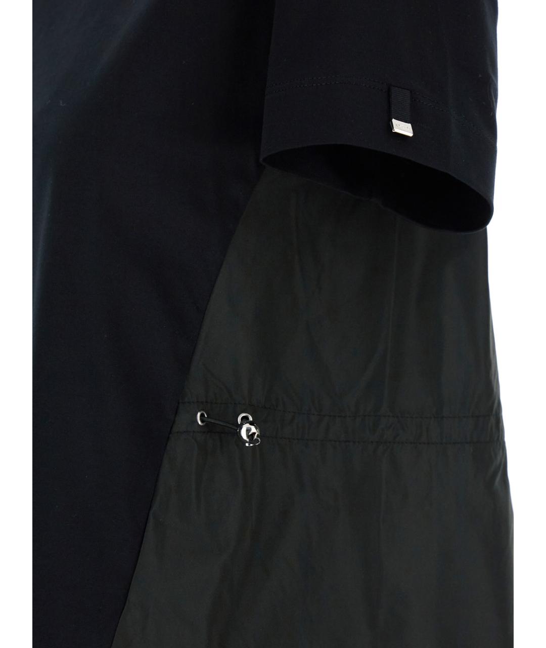 HERNO Черная хлопковая футболка, фото 3