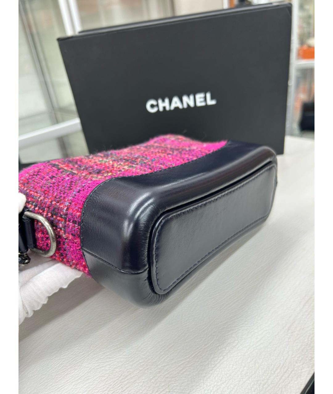 CHANEL Фуксия твидовая сумка через плечо, фото 5