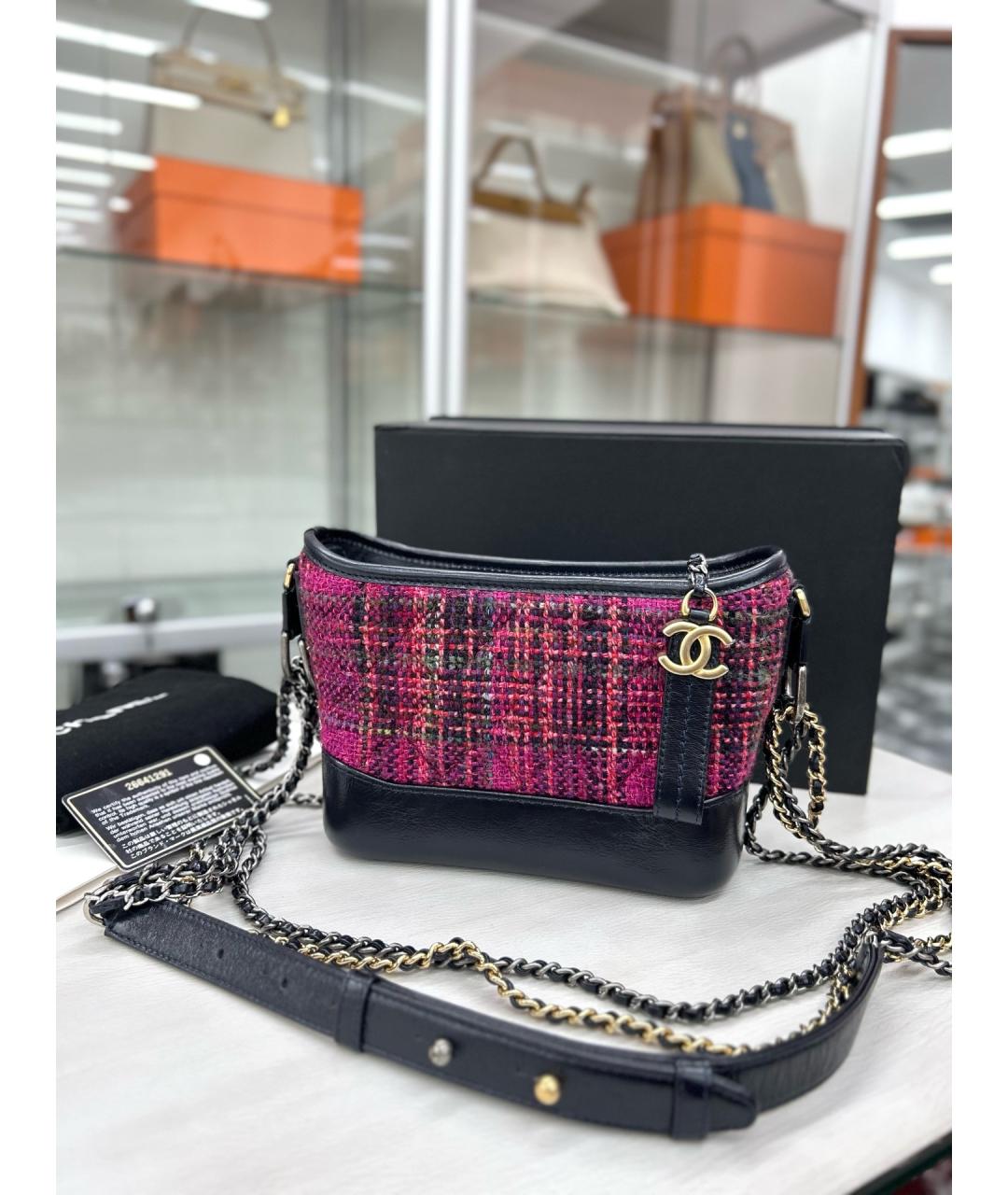 CHANEL Фуксия твидовая сумка через плечо, фото 2
