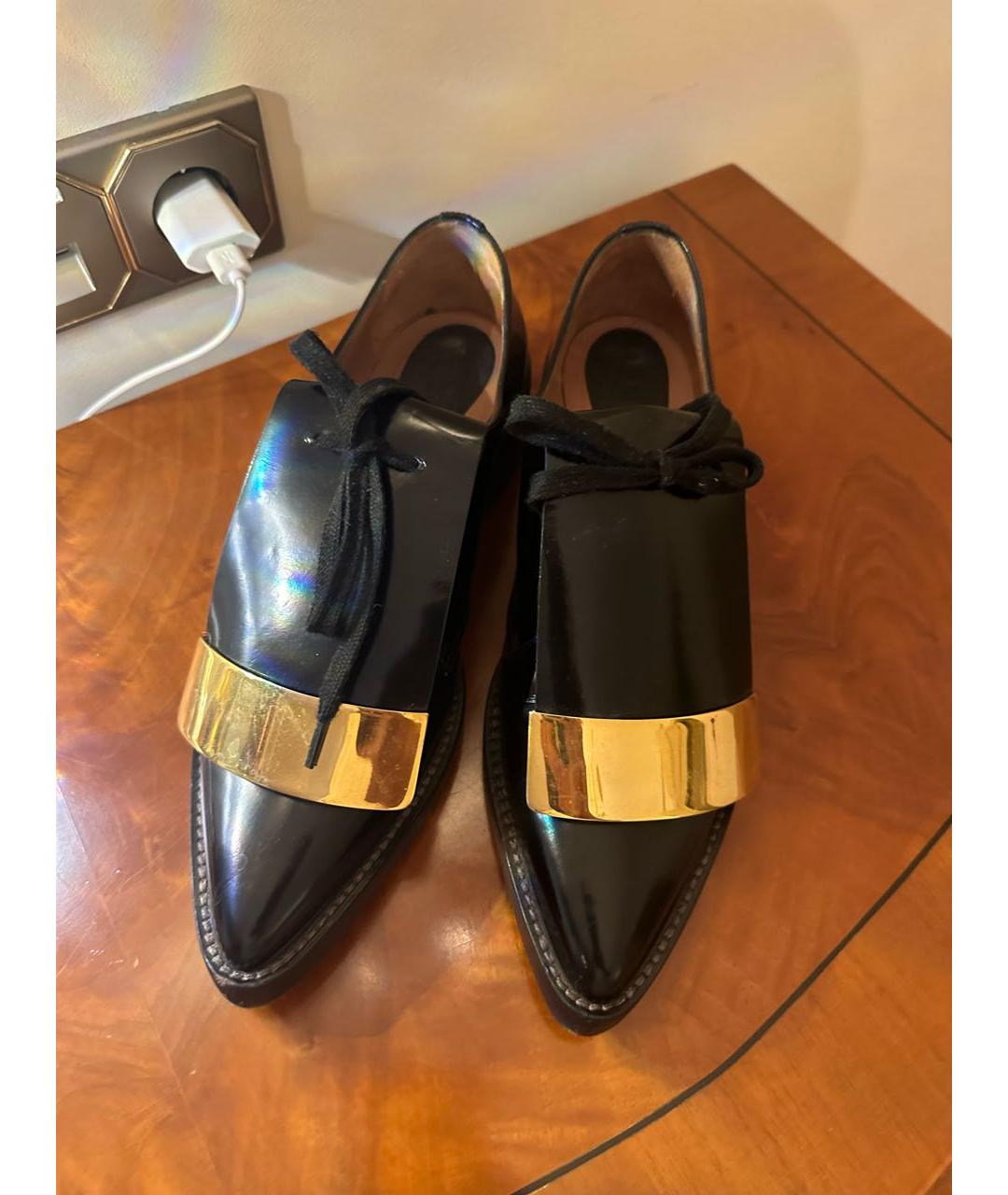 MARNI Черные лоферы из лакированной кожи, фото 2