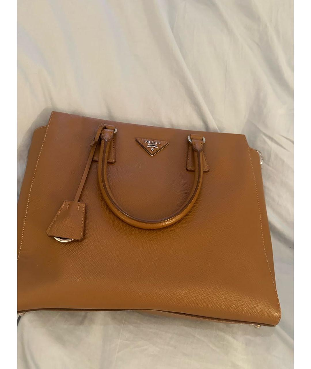PRADA Коричневая кожаная сумка тоут, фото 2