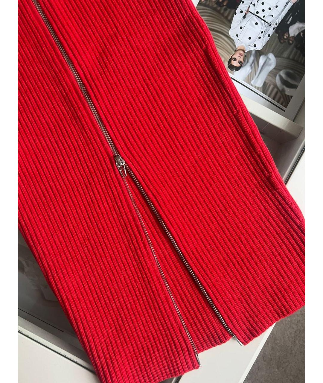 ALEXANDER MCQUEEN Красная юбка макси, фото 3