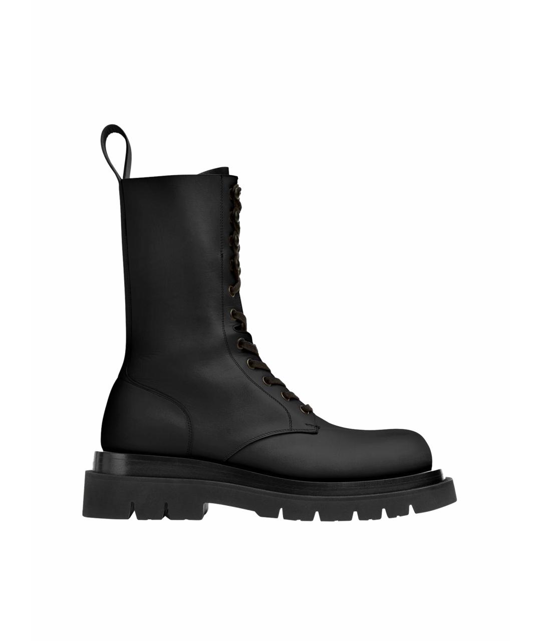 BOTTEGA VENETA Черные кожаные ботинки, фото 1