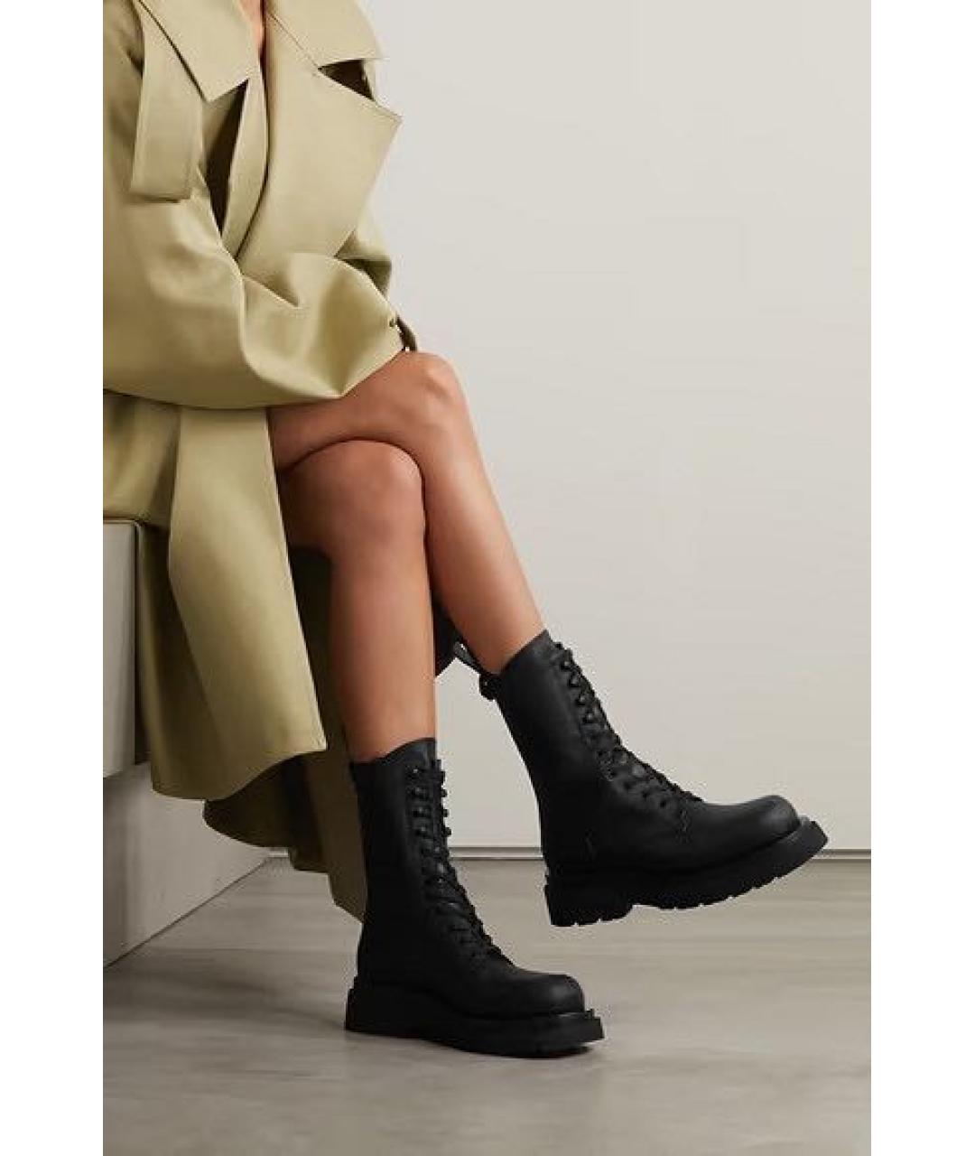 BOTTEGA VENETA Черные кожаные ботинки, фото 2