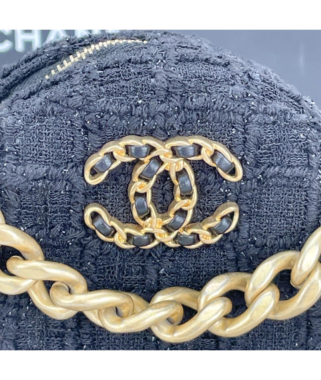CHANEL Черная твидовая сумка через плечо, фото 7