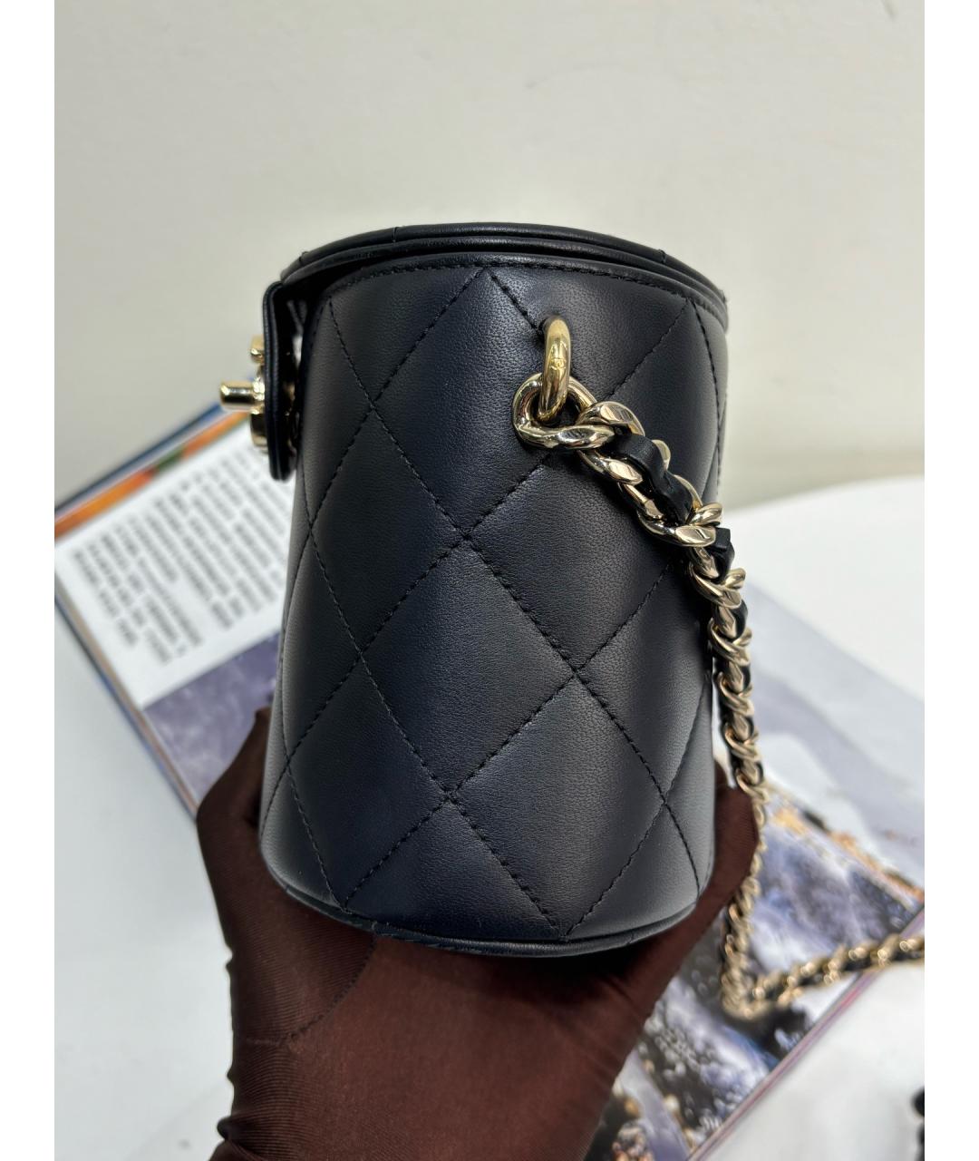 CHANEL Черная кожаная сумка через плечо, фото 5
