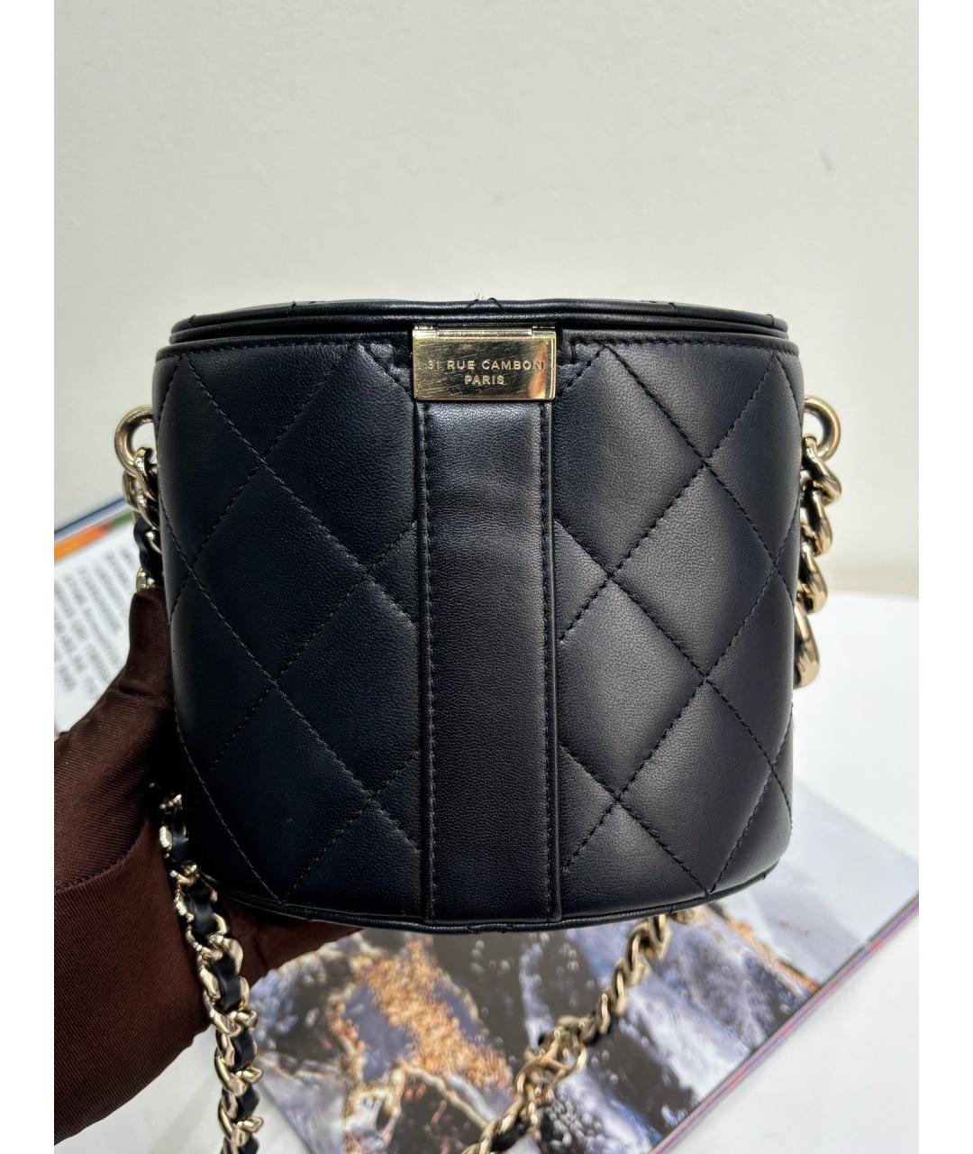 CHANEL Черная кожаная сумка через плечо, фото 4