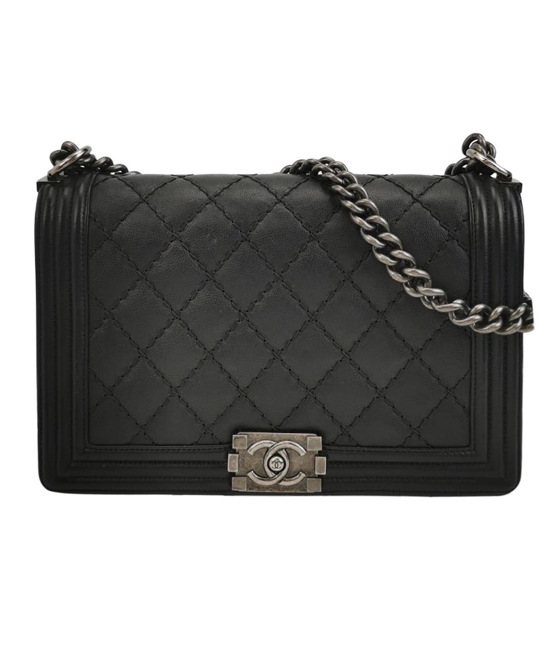 CHANEL Черная кожаная сумка через плечо, фото 1
