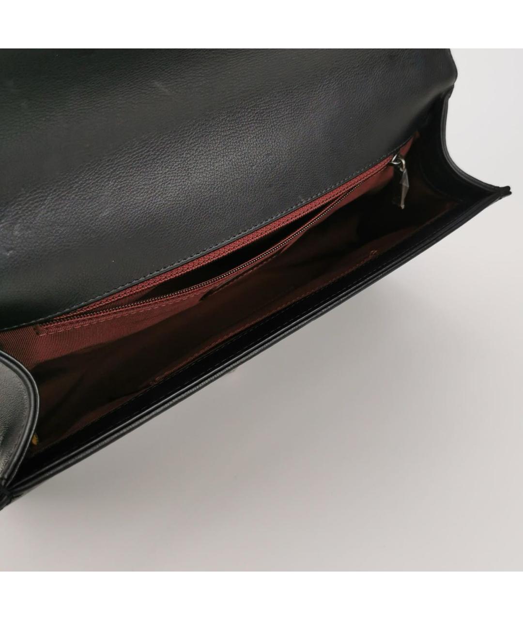 CHANEL Черная кожаная сумка через плечо, фото 6