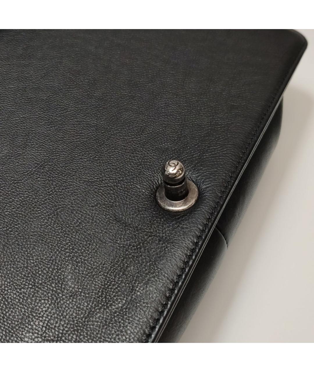 CHANEL Черная кожаная сумка через плечо, фото 7