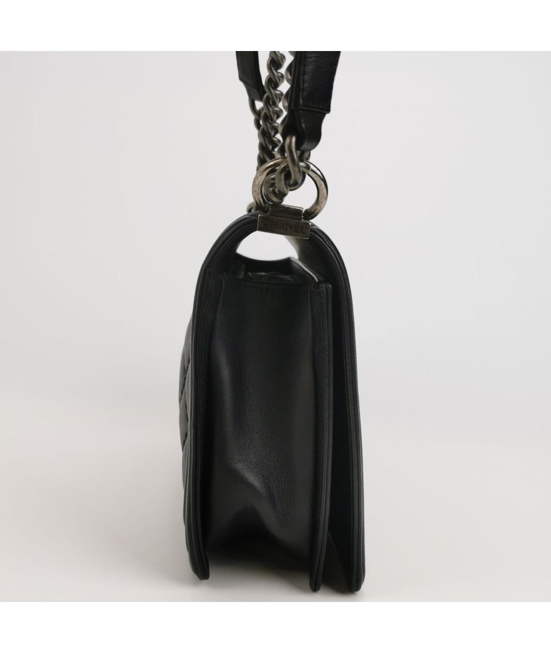 CHANEL Черная кожаная сумка через плечо, фото 3