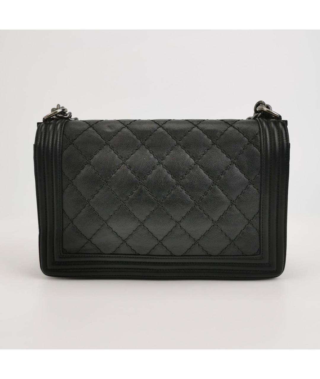 CHANEL Черная кожаная сумка через плечо, фото 4