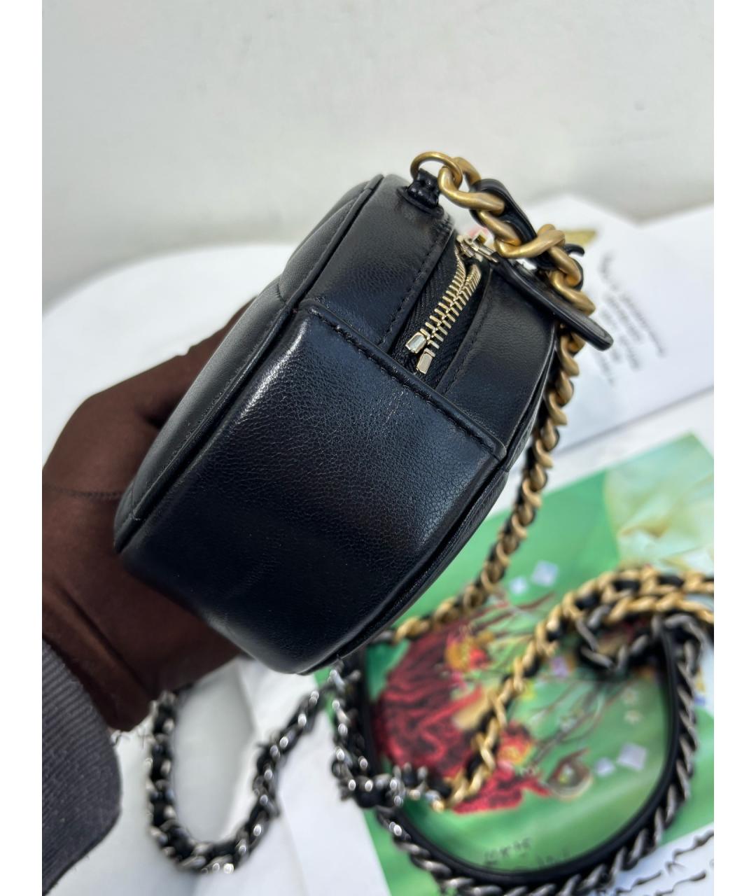 CHANEL Черная кожаная сумка через плечо, фото 5