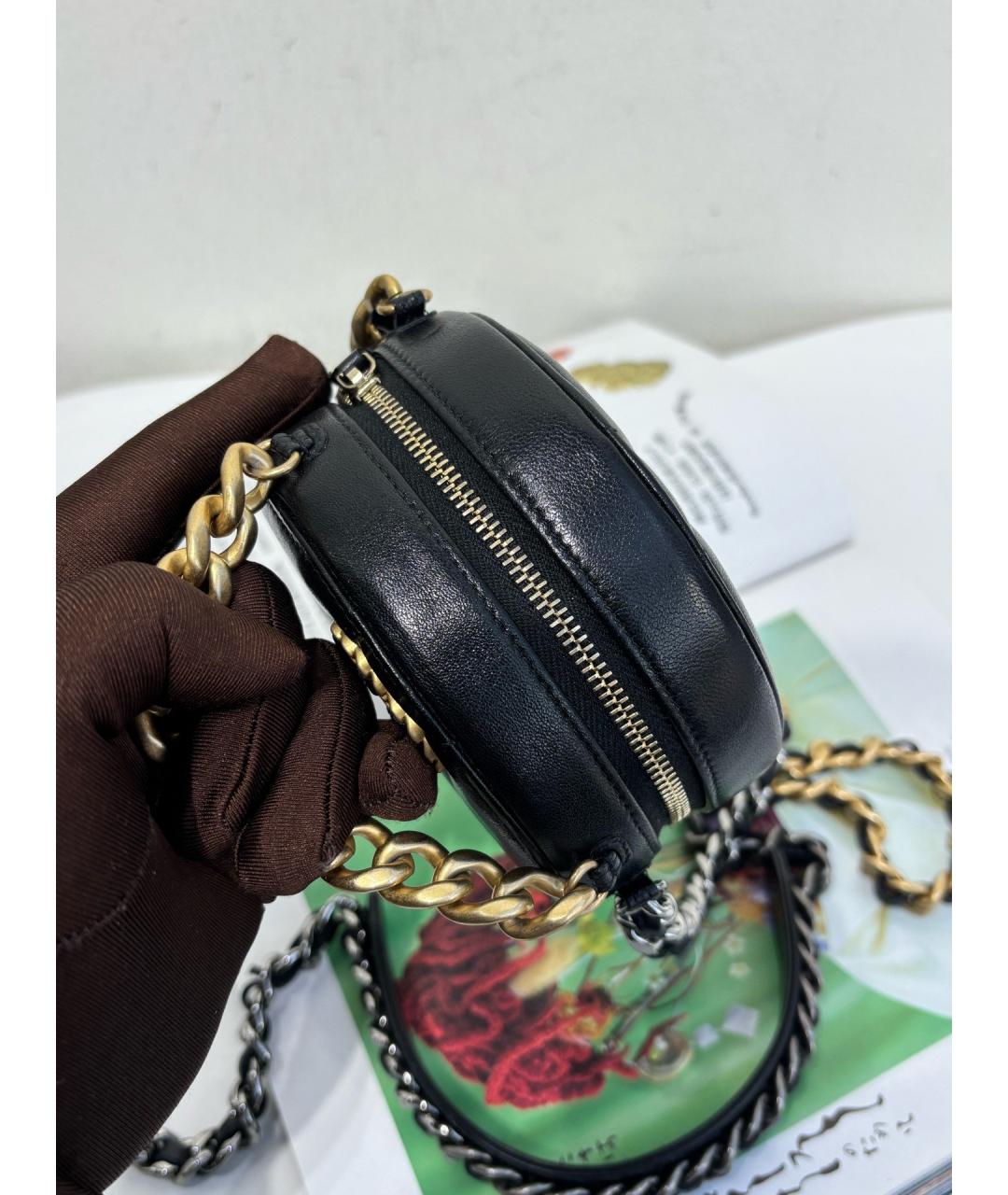 CHANEL Черная кожаная сумка через плечо, фото 3