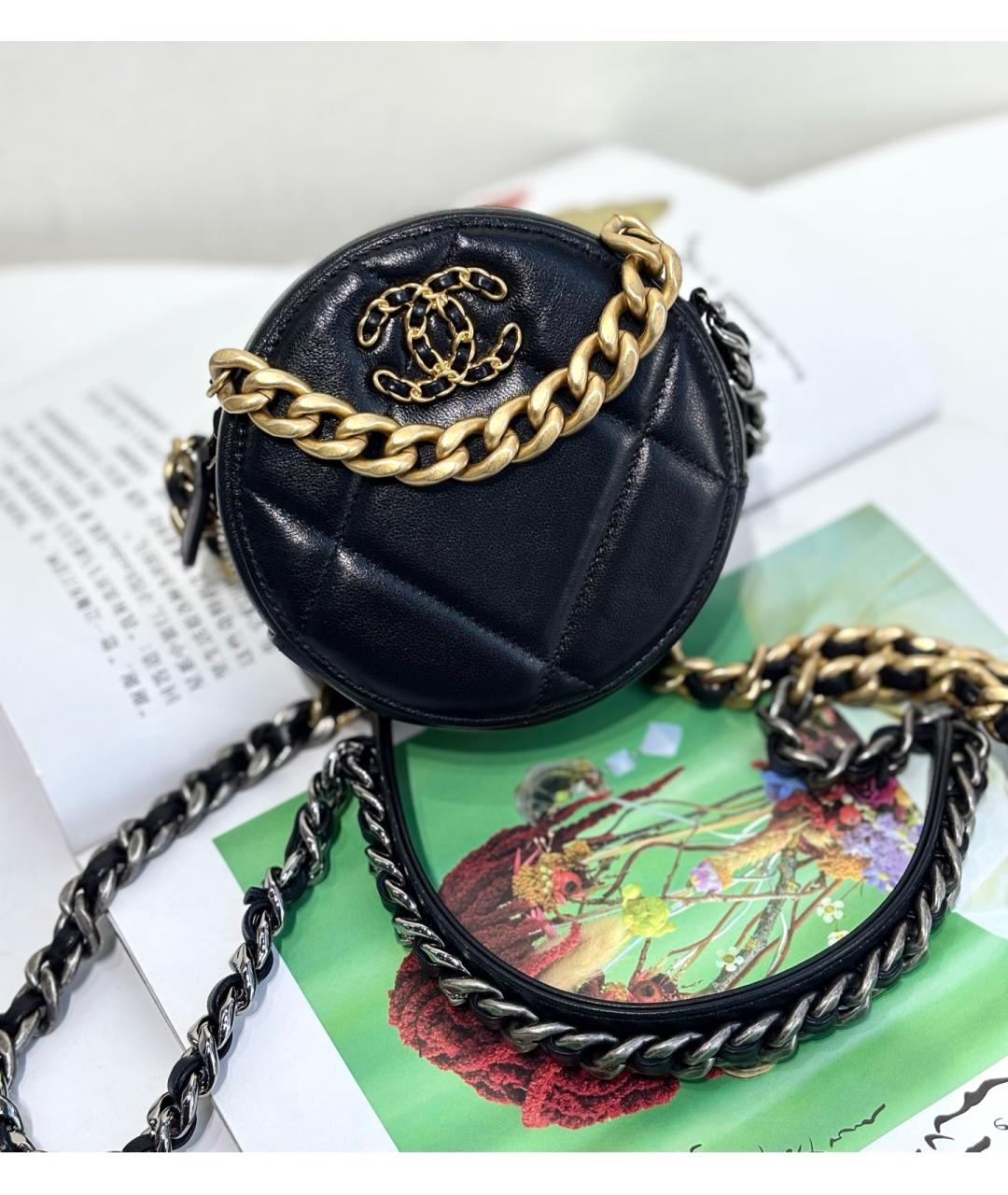 CHANEL Черная кожаная сумка через плечо, фото 10