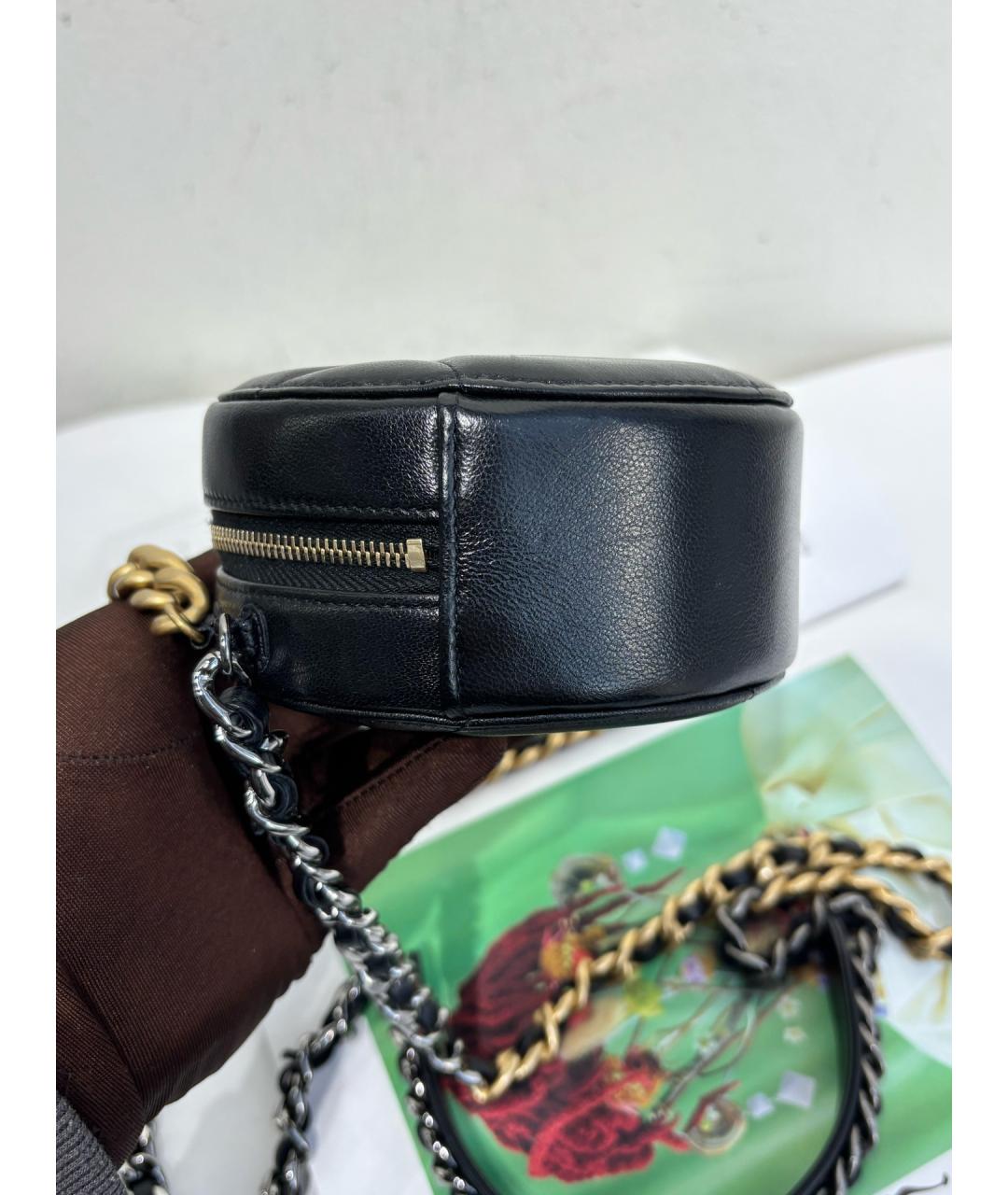 CHANEL Черная кожаная сумка через плечо, фото 7