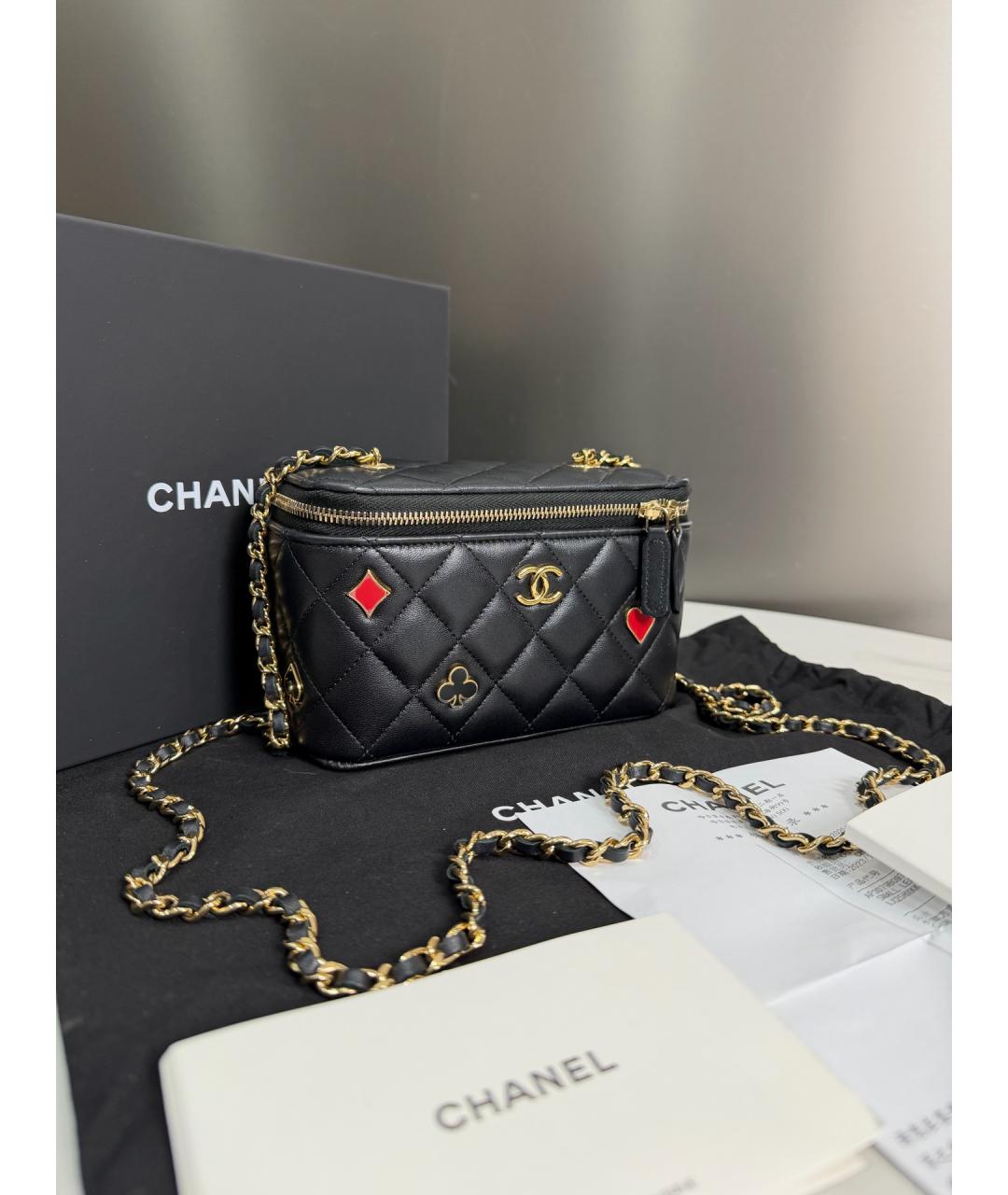 CHANEL Черная кожаная сумка через плечо, фото 2