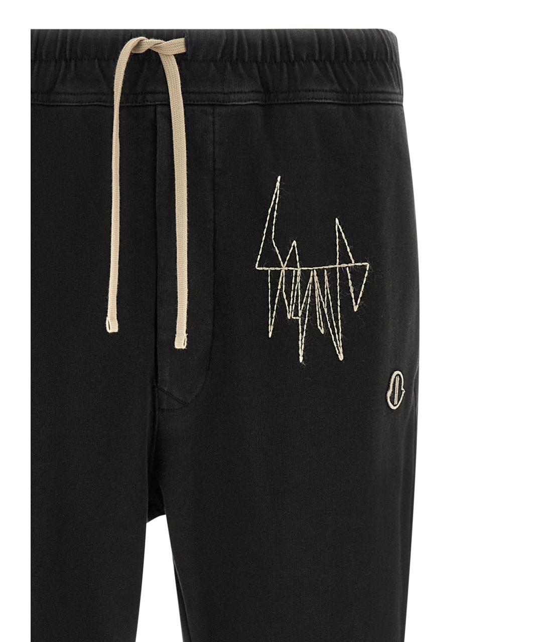 RICK OWENS Черные хлопковые повседневные брюки, фото 2