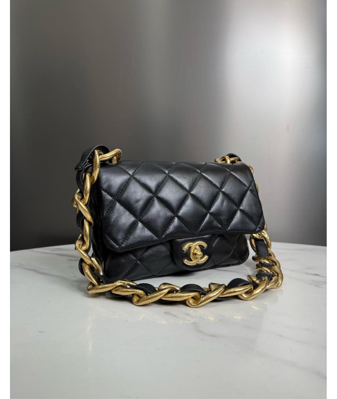 CHANEL Черная кожаная сумка тоут, фото 2