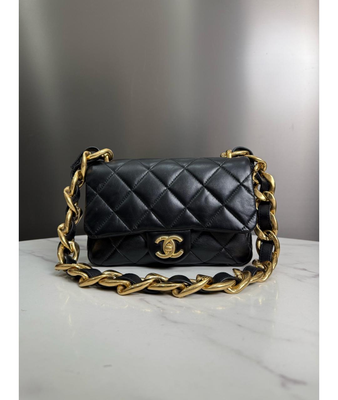 CHANEL Черная кожаная сумка тоут, фото 4