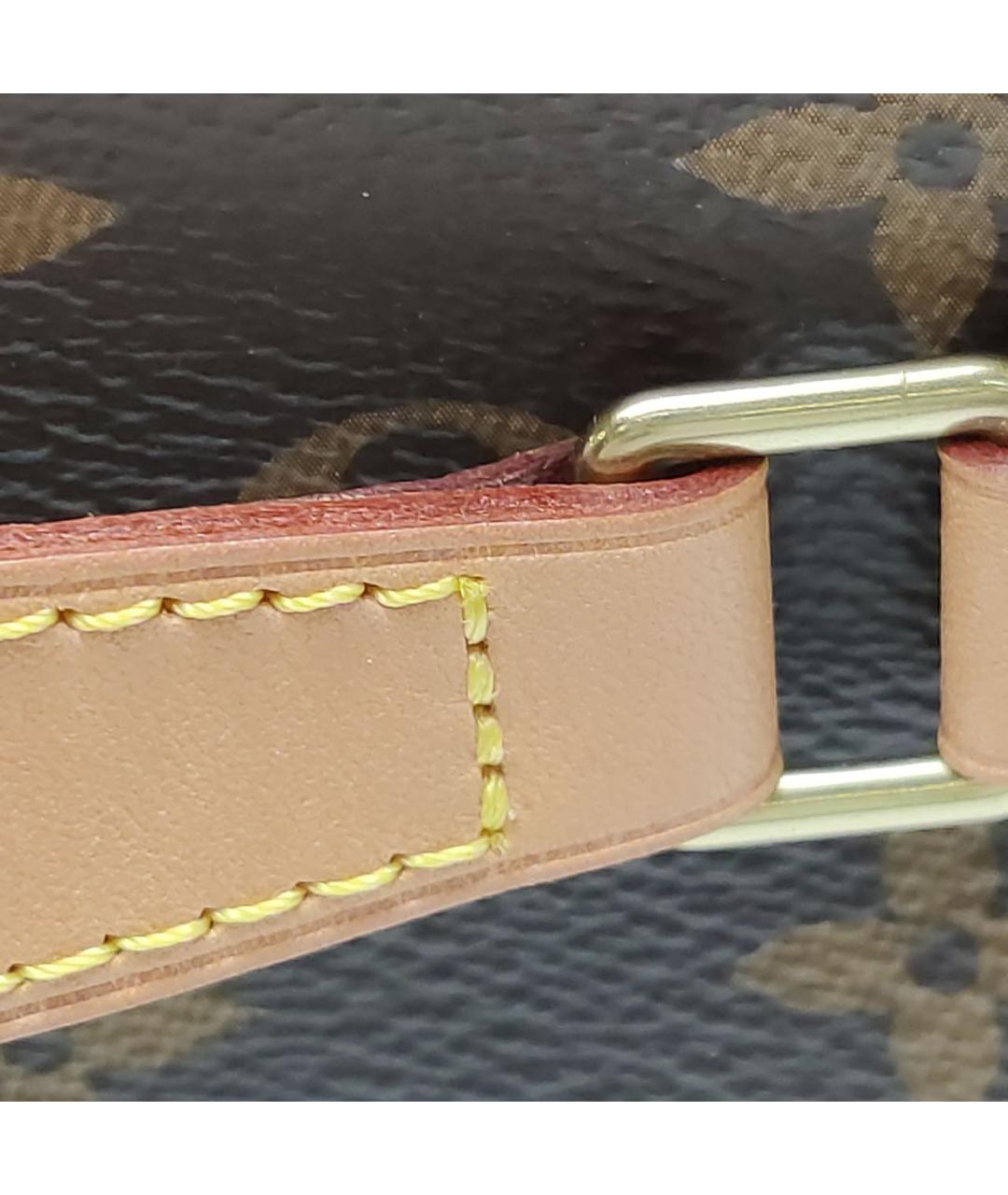 LOUIS VUITTON Коричневая кожаная косметичка, фото 8