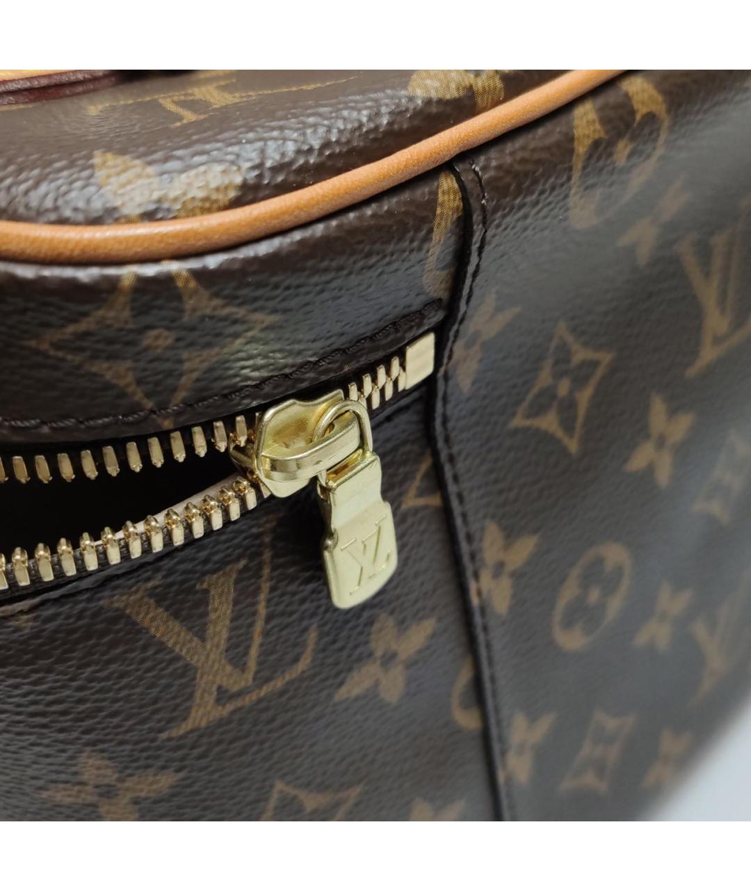 LOUIS VUITTON Коричневая кожаная косметичка, фото 7