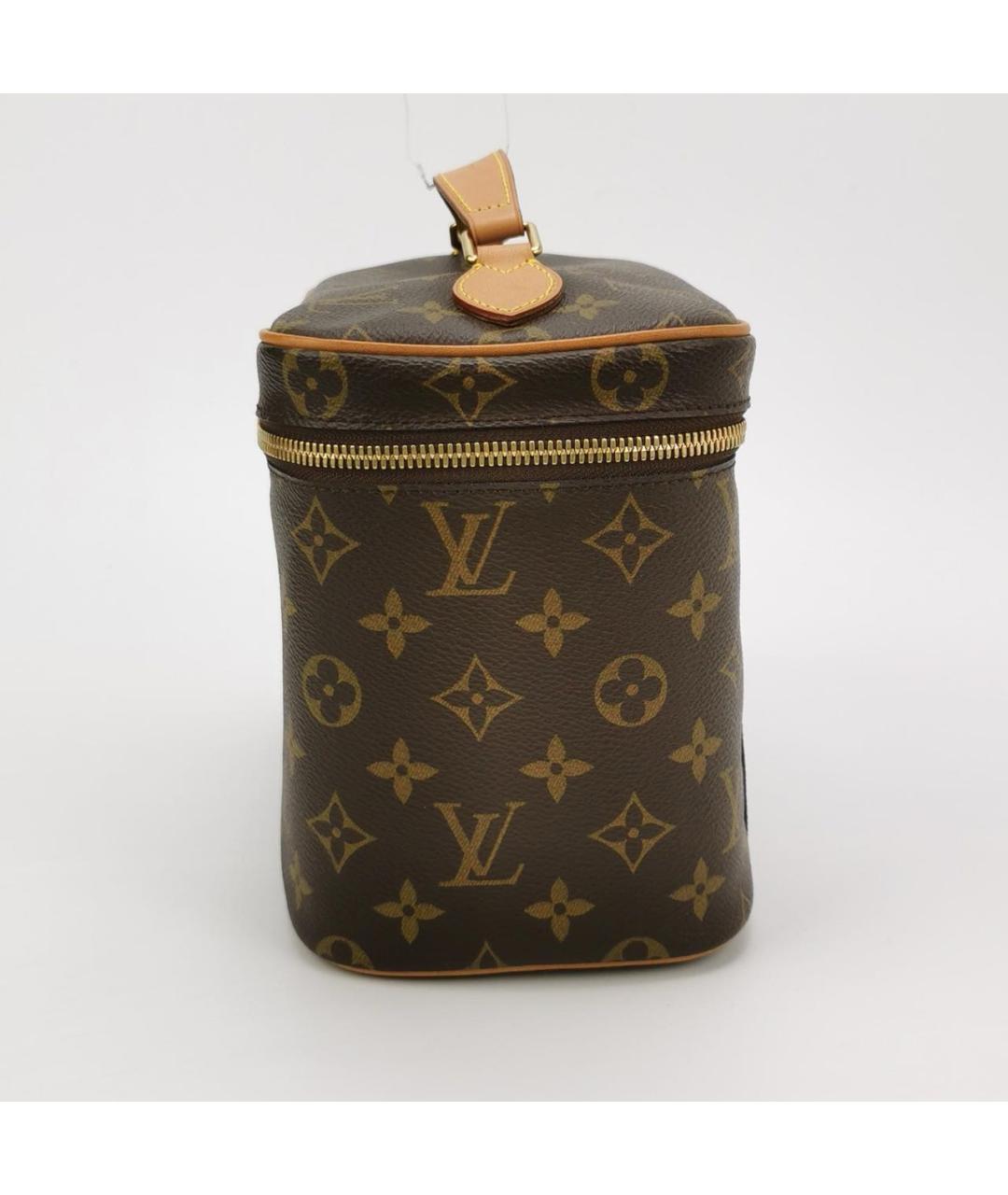 LOUIS VUITTON Коричневая кожаная косметичка, фото 2