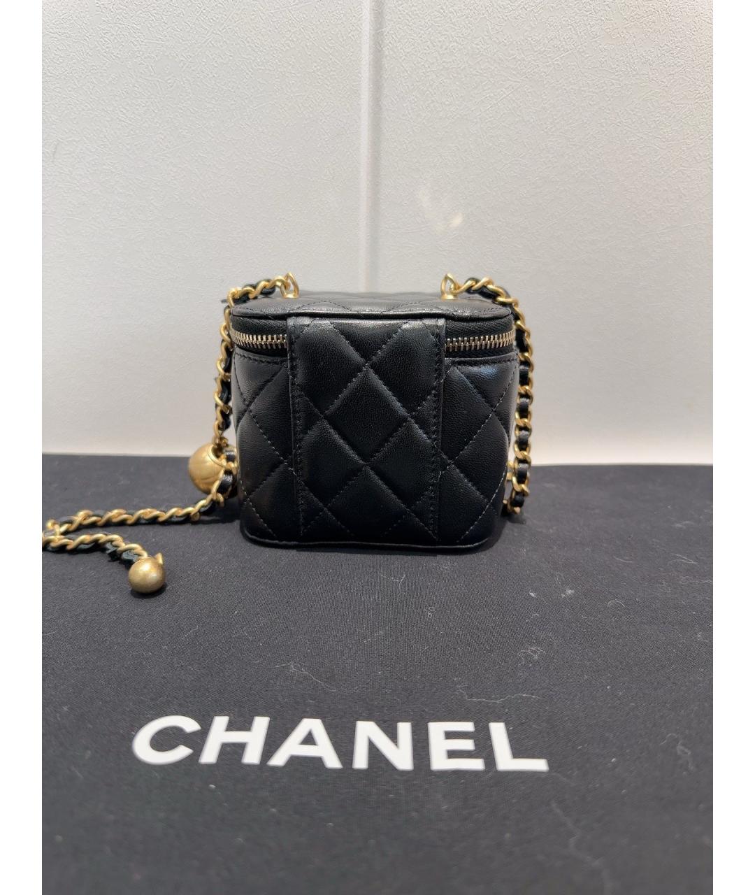 CHANEL Черная кожаная сумка через плечо, фото 2