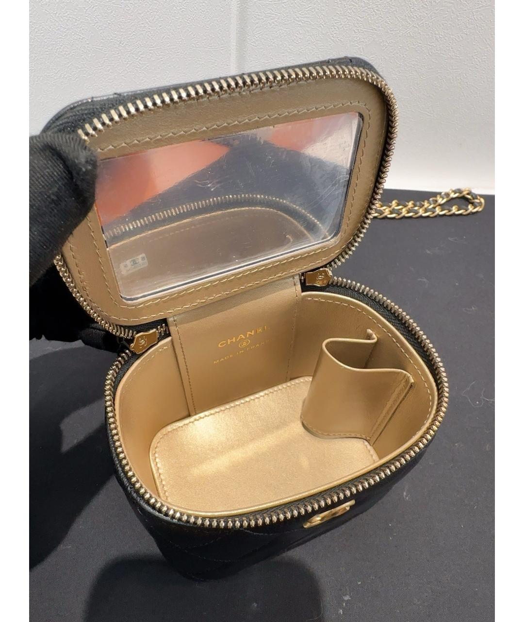 CHANEL Черная кожаная сумка через плечо, фото 7