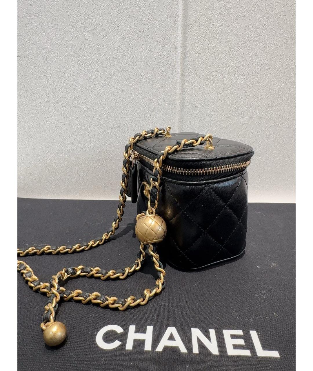 CHANEL Черная кожаная сумка через плечо, фото 4