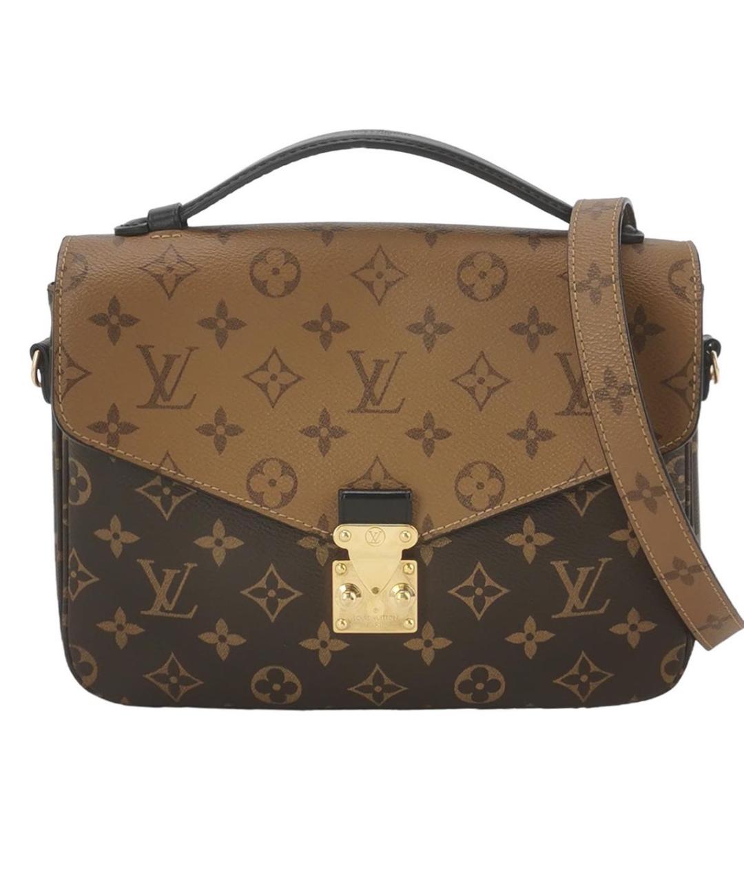 LOUIS VUITTON Коричневая кожаная сумка через плечо, фото 1