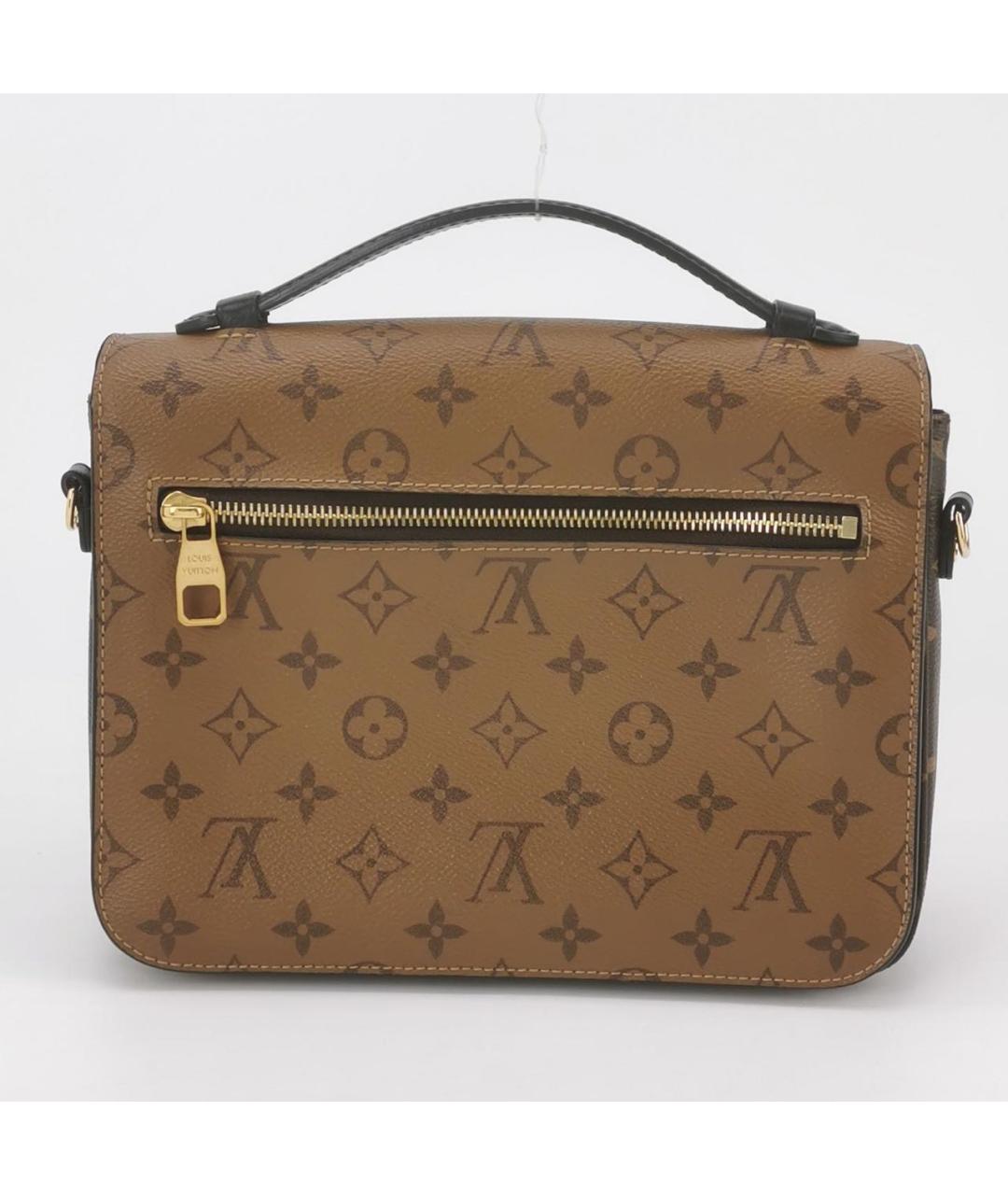 LOUIS VUITTON Коричневая кожаная сумка через плечо, фото 4