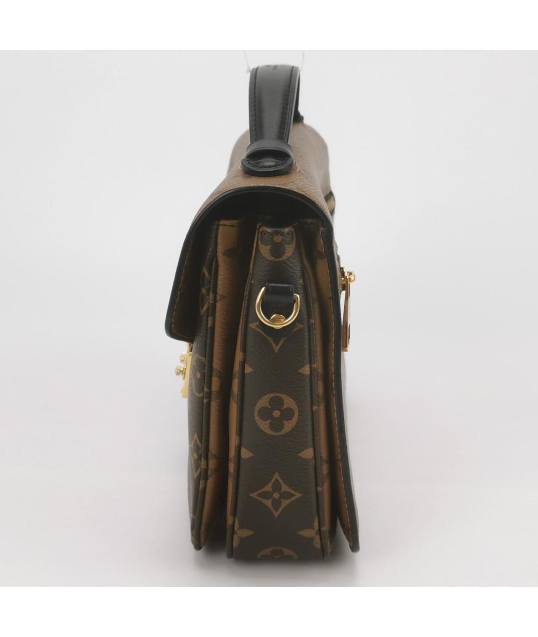 LOUIS VUITTON Коричневая кожаная сумка через плечо, фото 2