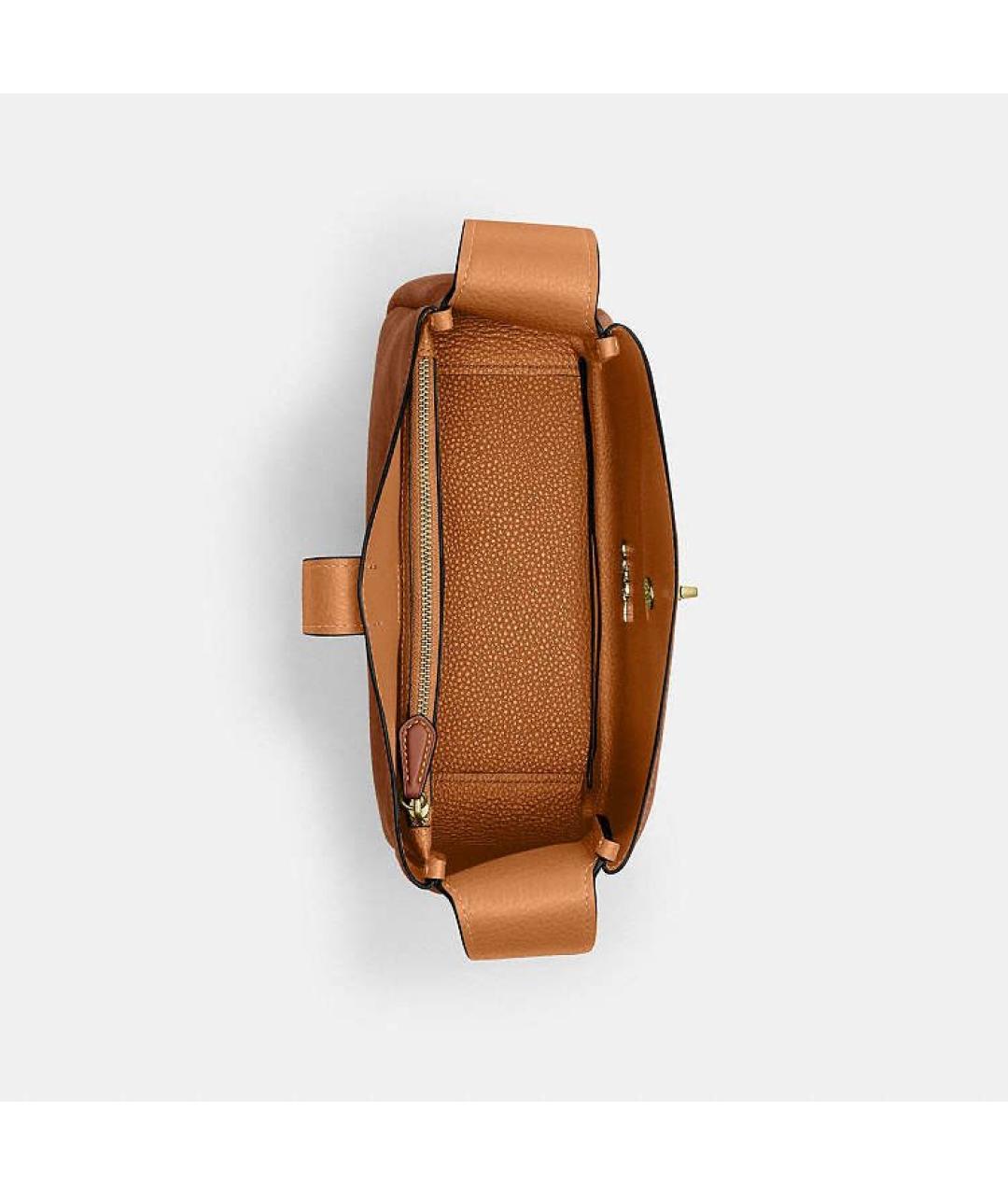 COACH Коричневая замшевая сумка через плечо, фото 3