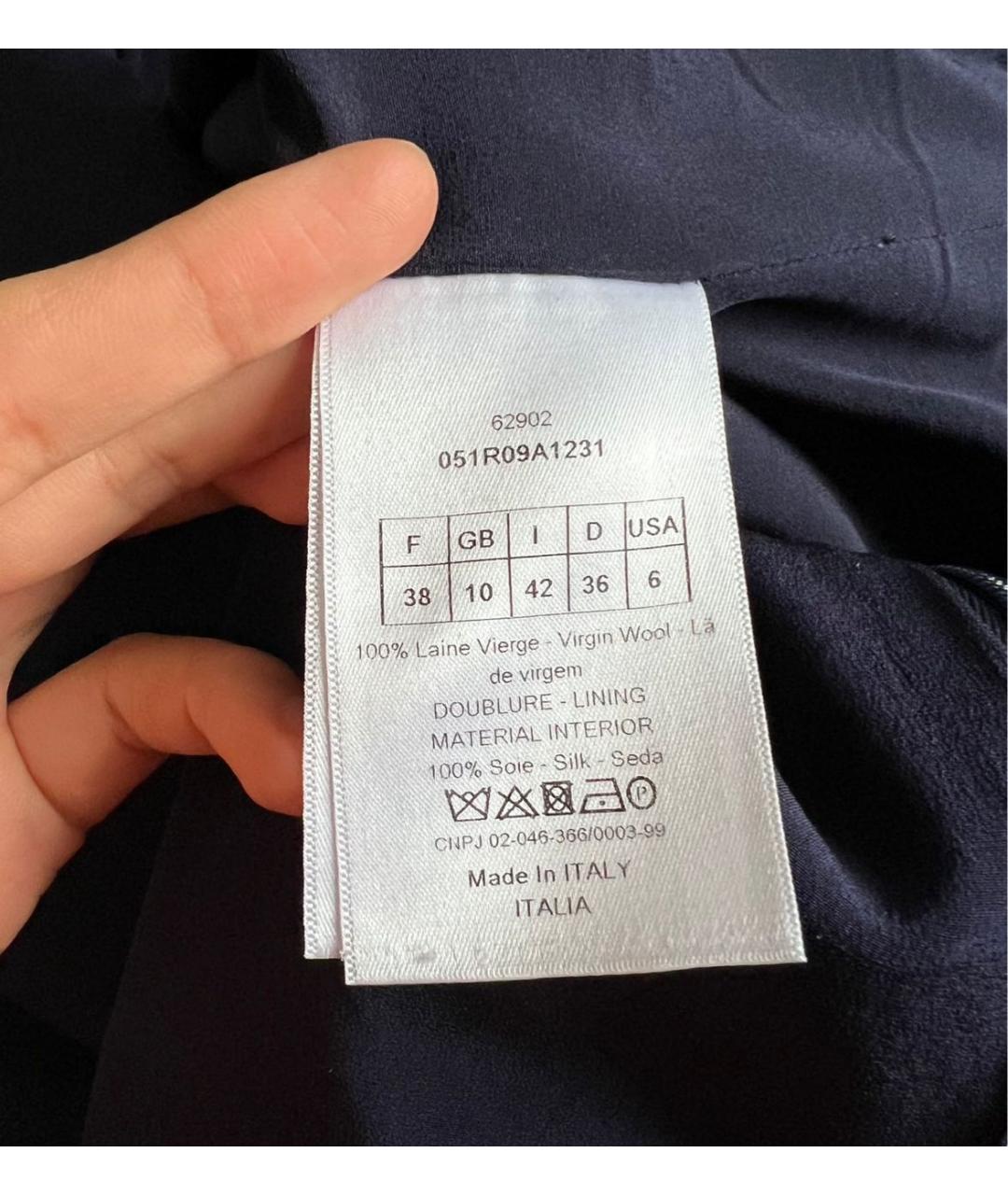 CHRISTIAN DIOR Синее повседневное платье, фото 4