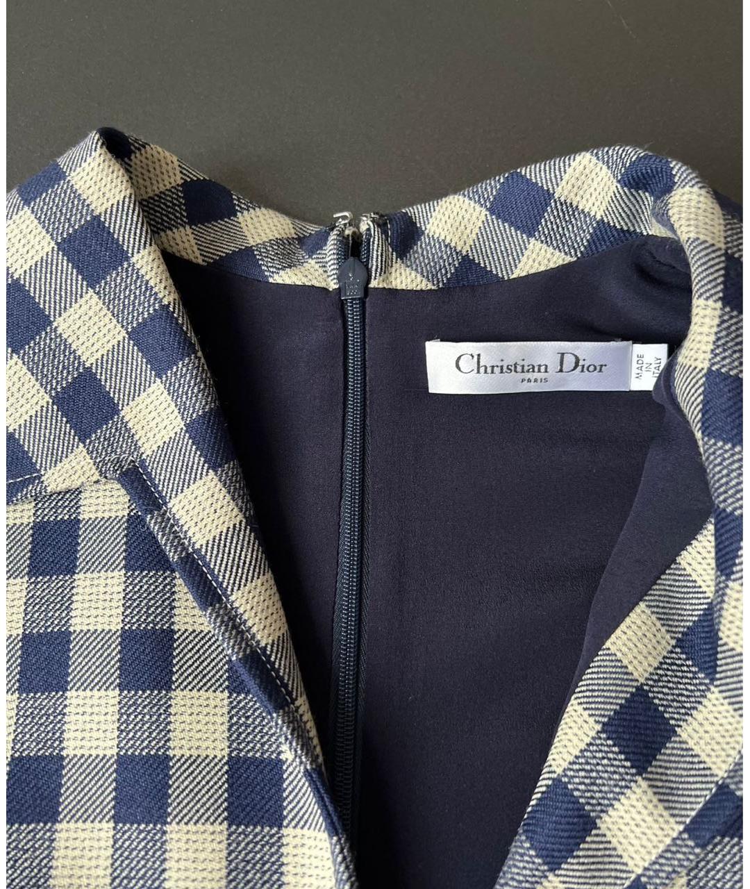 CHRISTIAN DIOR Синее повседневное платье, фото 3