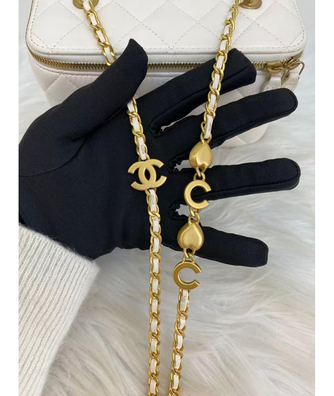 CHANEL Белая кожаная сумка через плечо, фото 9