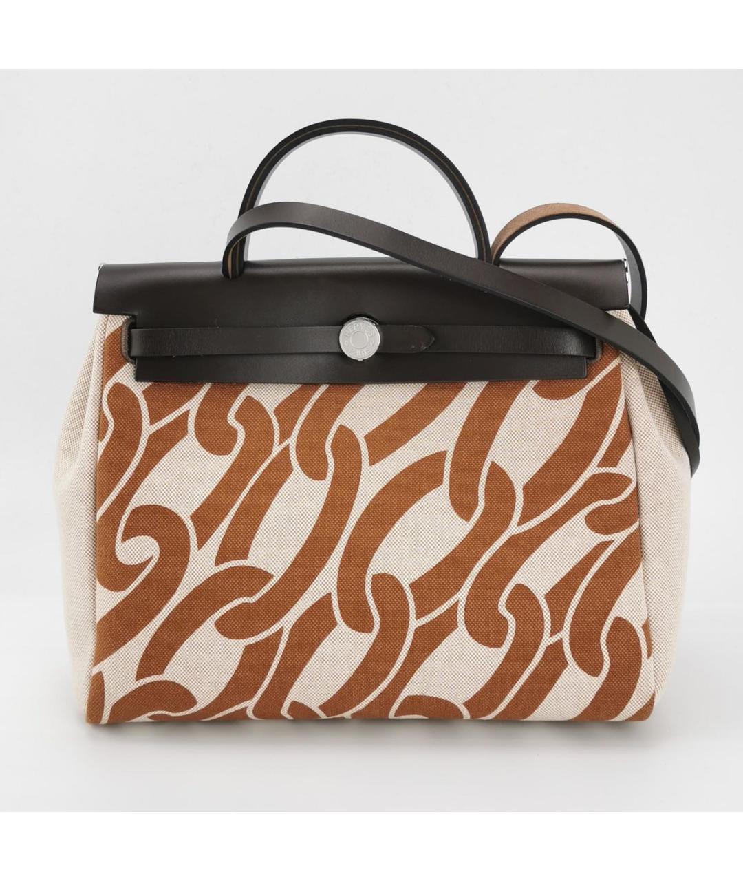 HERMES Коричневая сумка с короткими ручками, фото 9