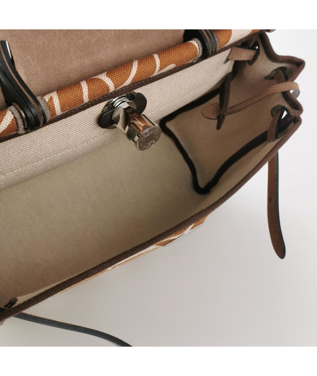 HERMES Коричневая сумка с короткими ручками, фото 7