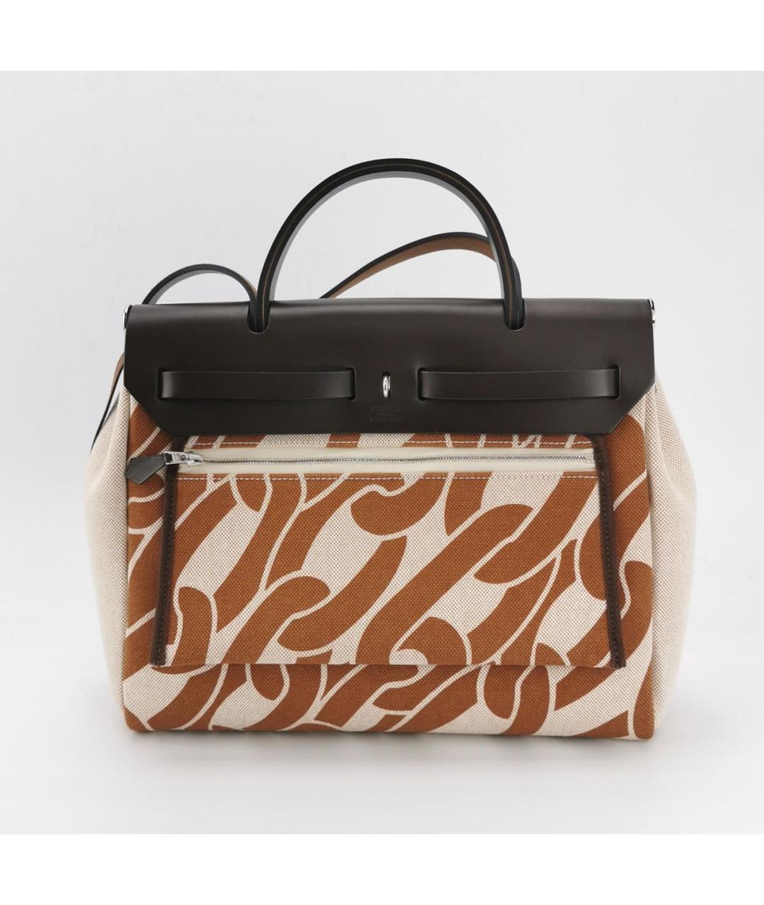 HERMES Коричневая сумка с короткими ручками, фото 5