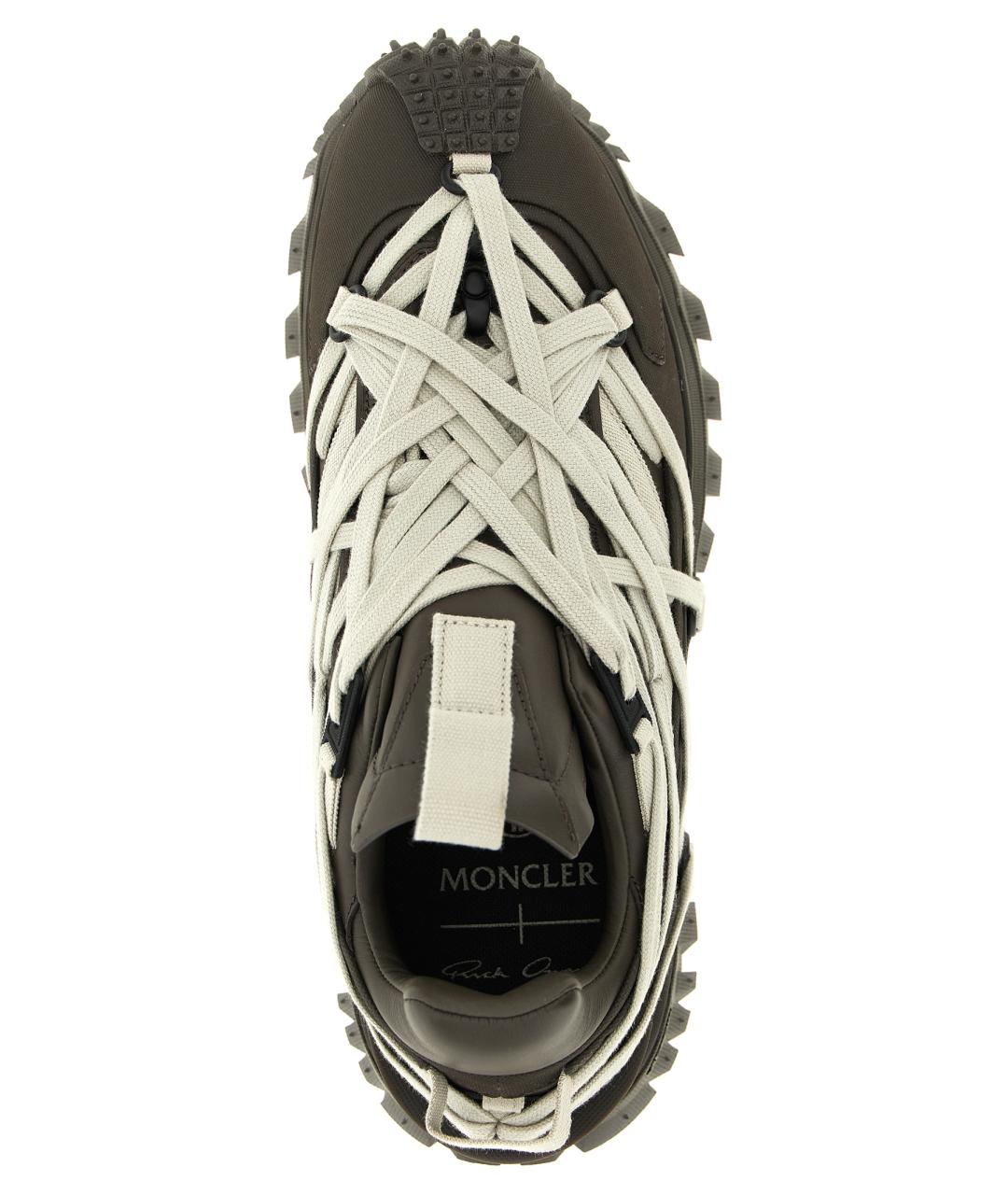 RICK OWENS Коричневые кожаные низкие кроссовки / кеды, фото 4