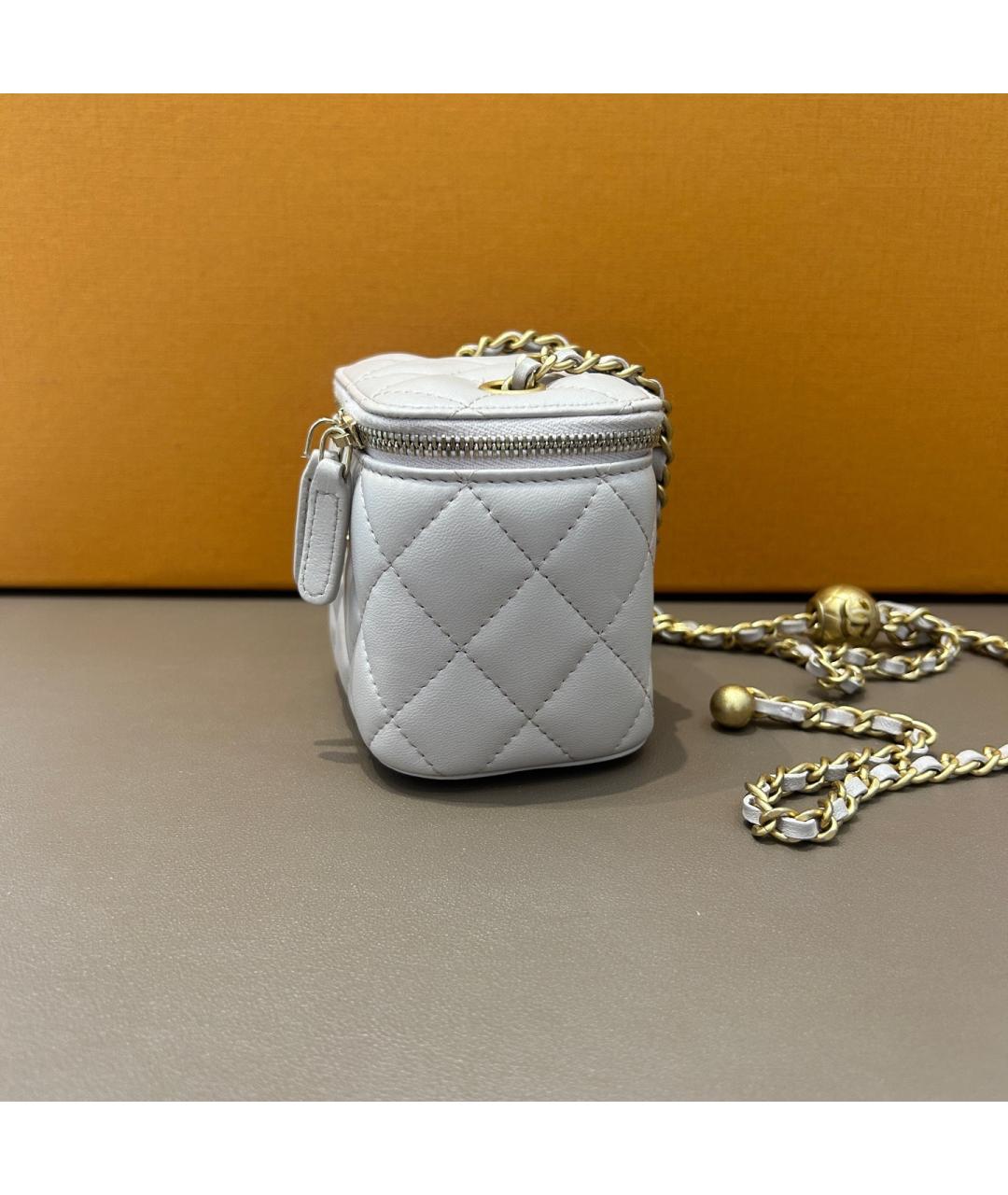 CHANEL Фиолетовая кожаная сумка через плечо, фото 4