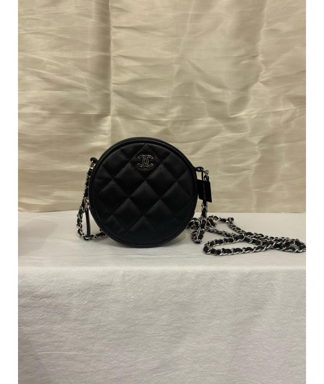 CHANEL Черная кожаная сумка через плечо, фото 7