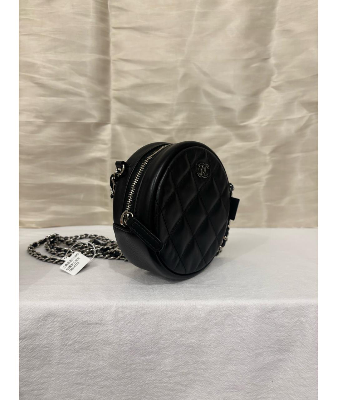 CHANEL Черная кожаная сумка через плечо, фото 3