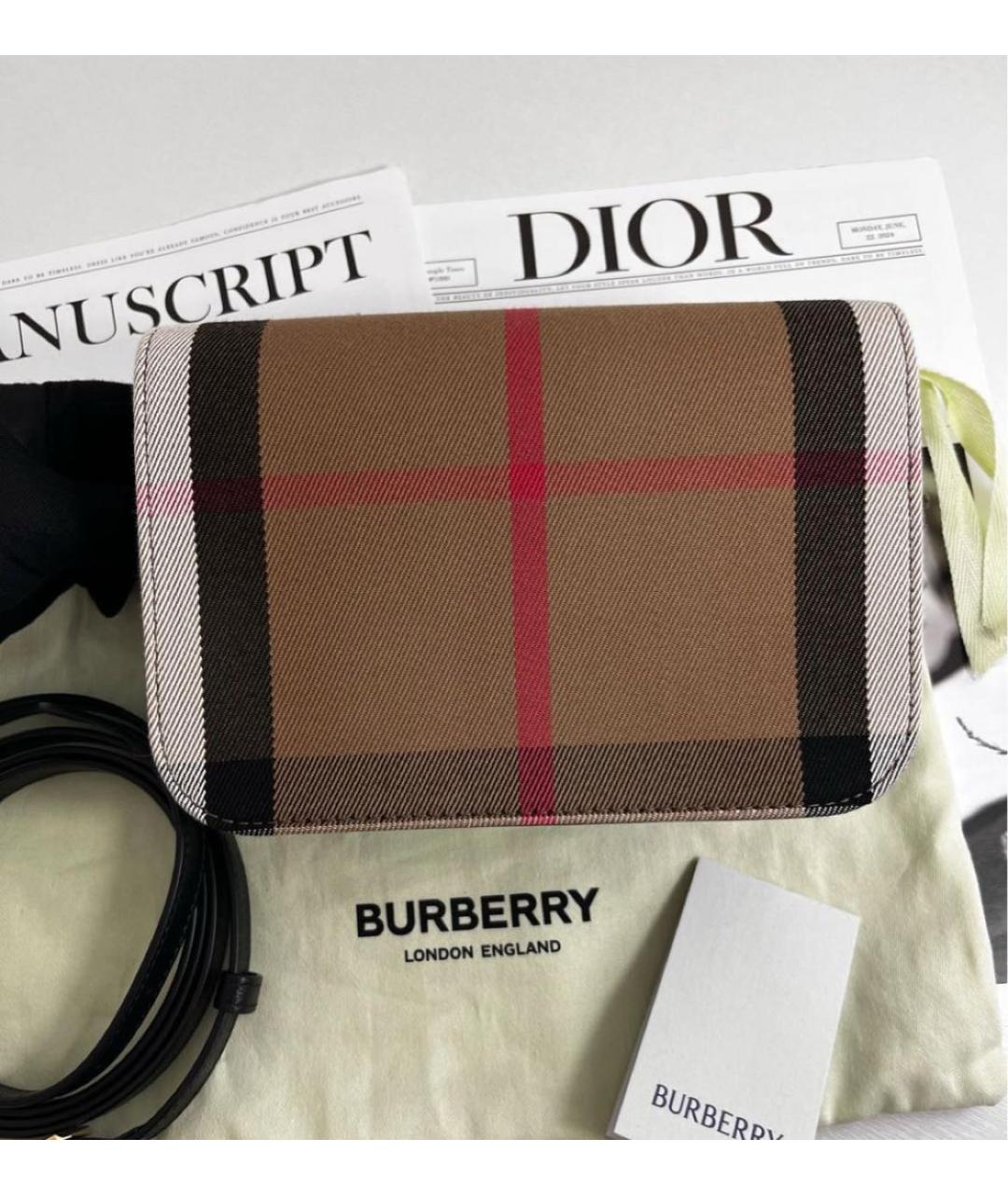 BURBERRY Мульти кожаная сумка через плечо, фото 3