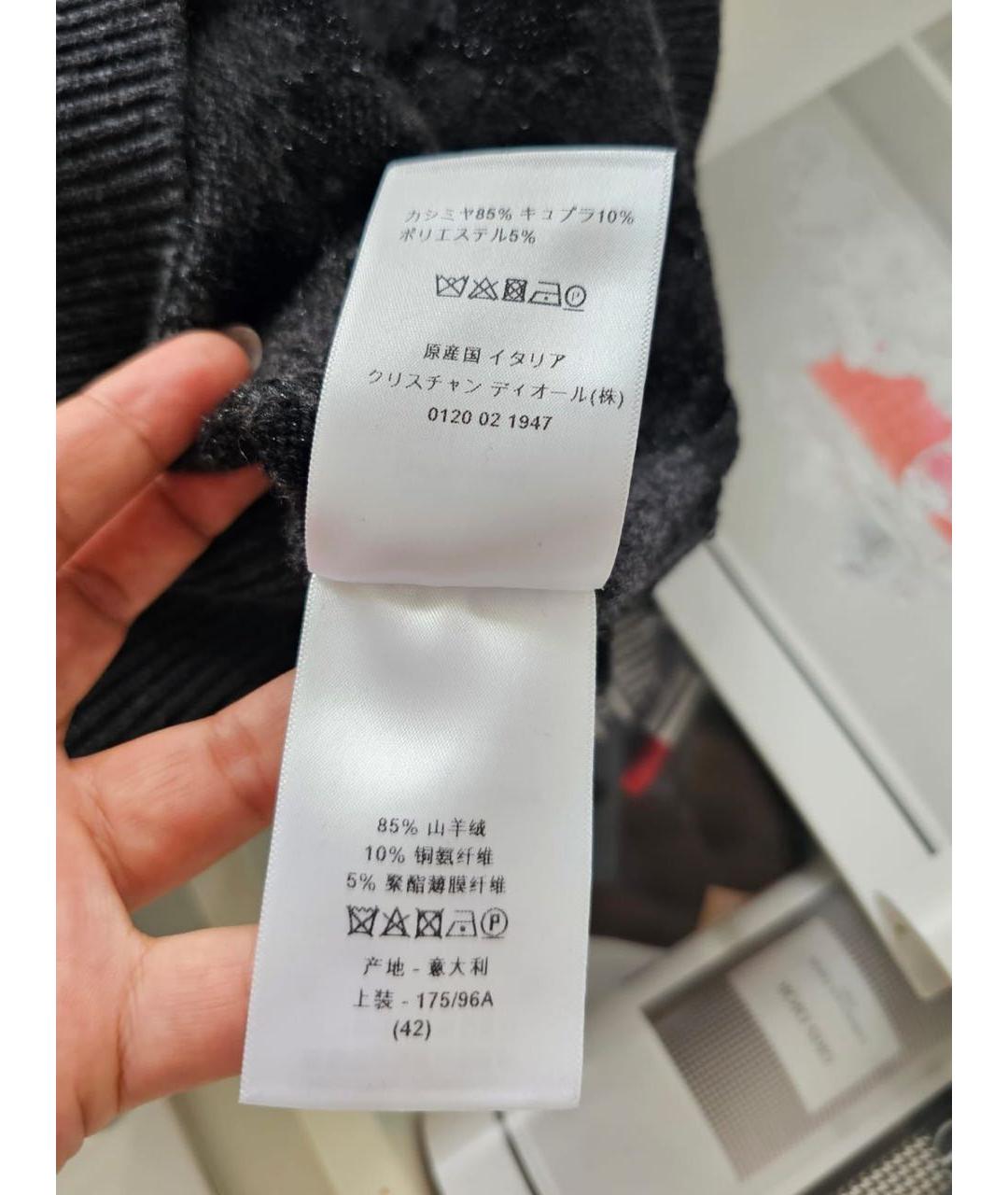 CHRISTIAN DIOR Антрацитовый джемпер / свитер, фото 6