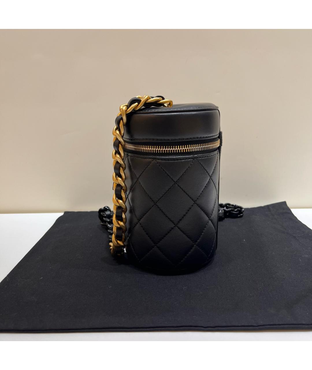 CHANEL Черная кожаная сумка через плечо, фото 6