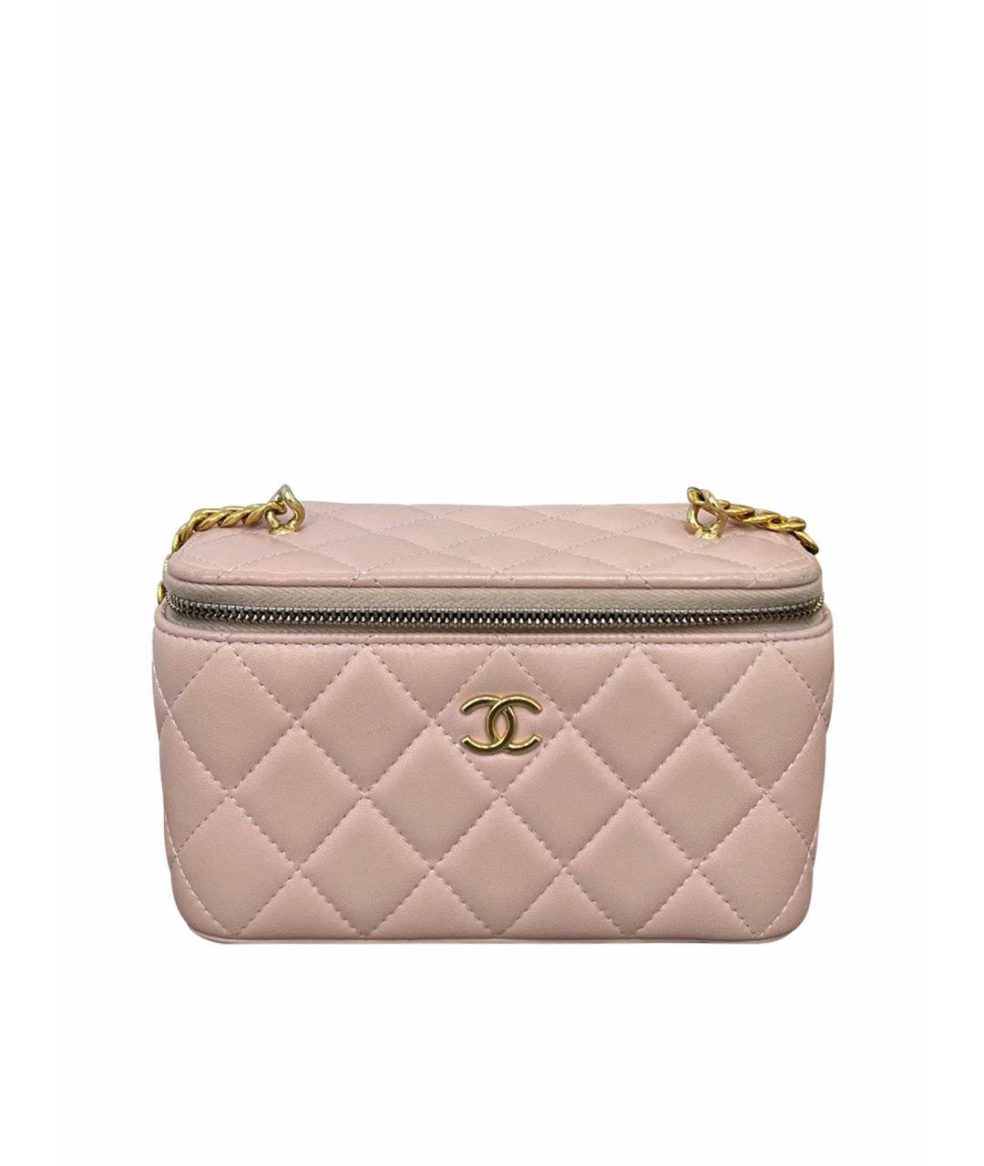 CHANEL Розовая кожаная сумка через плечо, фото 11